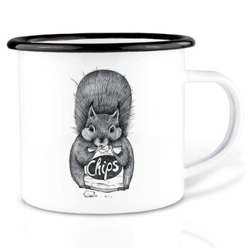 Mug émaillé - écureuil puce - 300ml 6