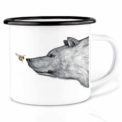 Taza esmaltada - El Encuentro (Oso y Abejorro) - 300ml