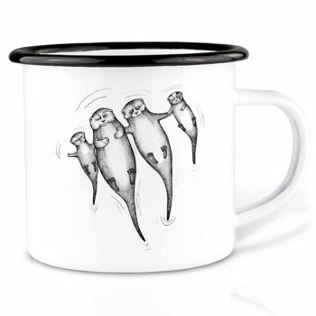 Mug émaillé - Les Loutres - 300ml 1