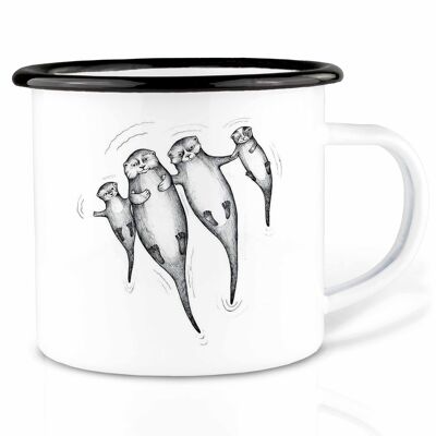 Enamel mug - The Otters - 300ml