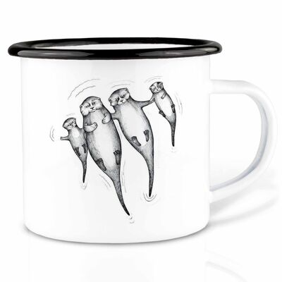 Emailletasse - Die Otters - 500ml