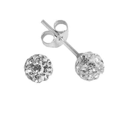 Clous d'oreilles Bonnie argent 925 cristal