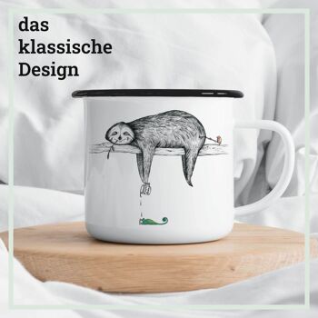 Mug émaillé - paresseux - 300ml 10