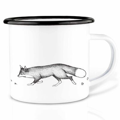 Taza esmaltada - zorro y ganso - 500ml