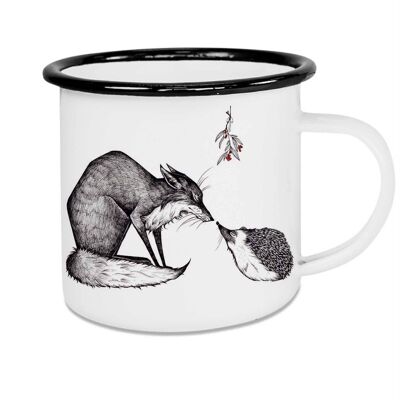 Taza esmaltada - zorro y erizo - 500ml