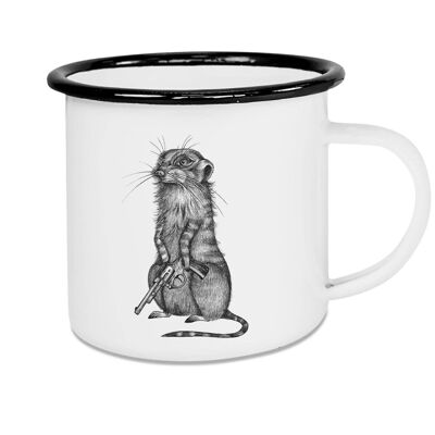 Taza esmaltada - Johnny Pistol (Suricata) - 300ml