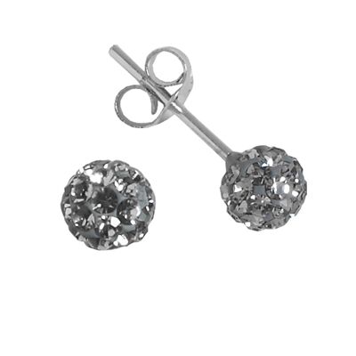 Clous d'oreilles Bonnie argent 925 diamant noir