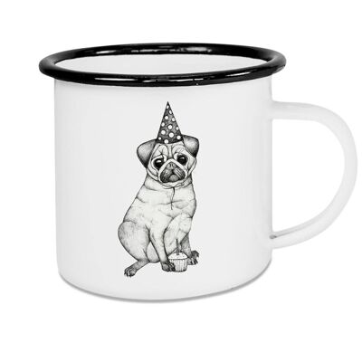 Taza esmaltada - Pug - 500ml