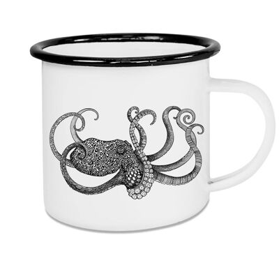 Mug émaillé - pieuvre - 300ml