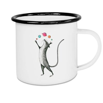 Taza esmaltada - planeta ratón - 300ml