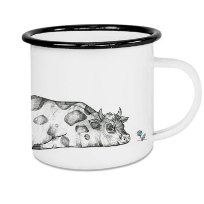 Enamel mug - Rita (cow) - 300ml
