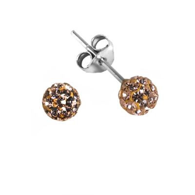 Clous d'oreilles Bonnie argent 925 pêche clair