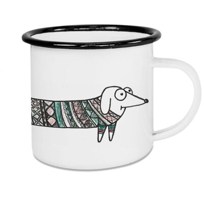 Enamel mug - Werner (dachshund) - 500ml