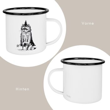 Mug émaillé - ours magique (raton laveur) - 500ml 6