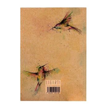 Carnet [papier recyclé] - 3 colibris - DIN A5 5