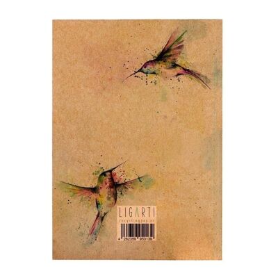 Carnet [papier recyclé] - 3 colibris - DIN A5