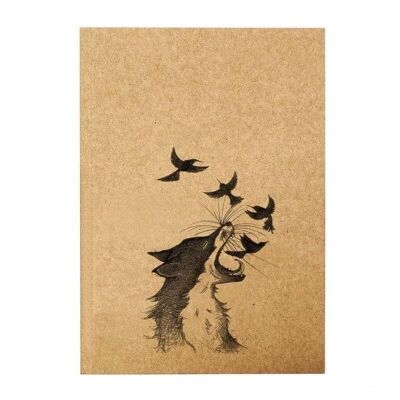 Notebook [recycled paper] - Fox & Birds - DIN A6