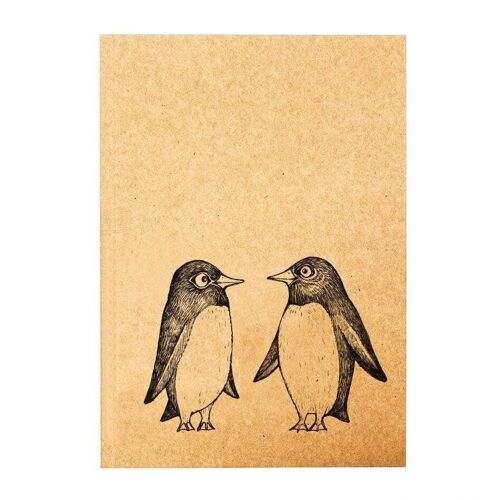 Notizbuch [Recyclingpapier] - Pinguin Lovestory - DIN A5