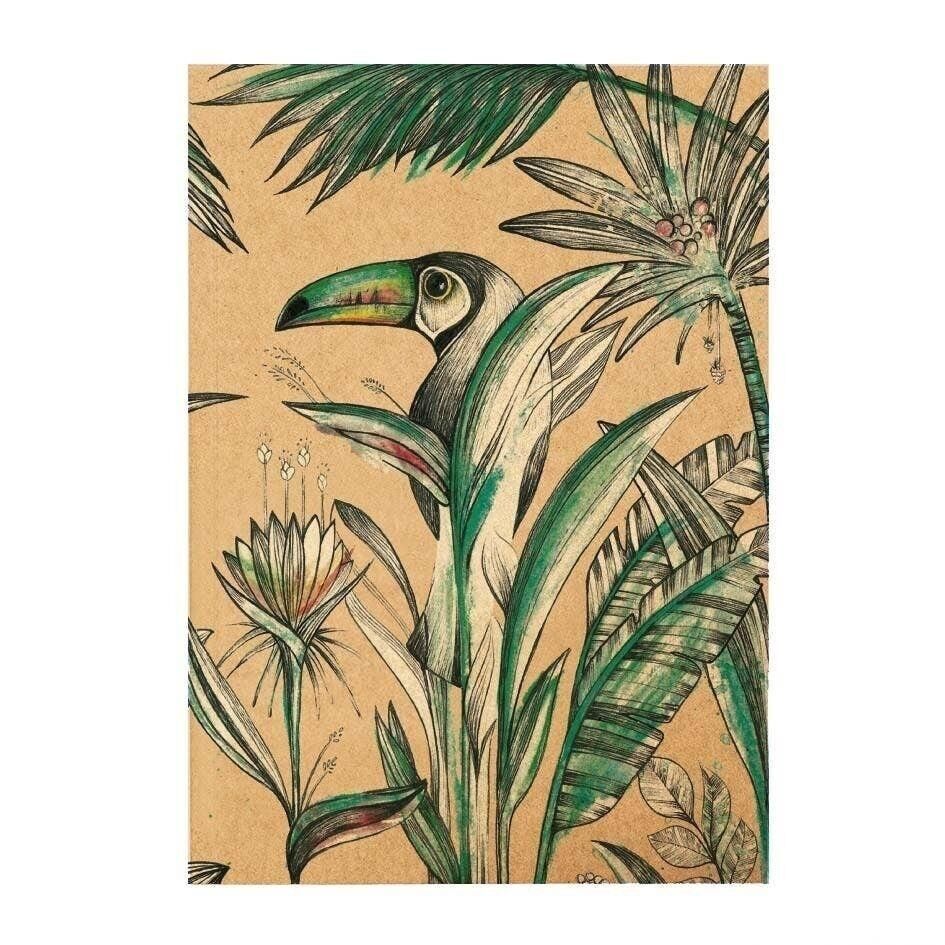 Carnet [papier recyclé] - toucans - DIN A5