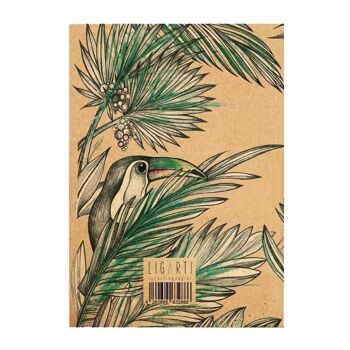 Carnet [papier recyclé] - toucans - DIN A6 2