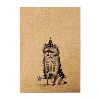 Notebook [recycled paper] - Zaubär (raccoon) - DIN A5