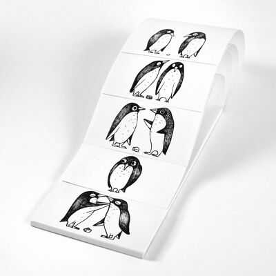 Notepad [recycled] - Quintet penguin love story