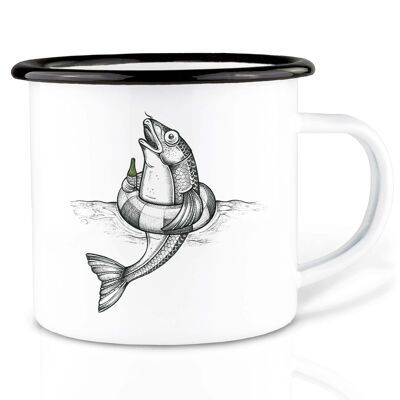 Enamel cup - Bernd (fish) - 300ml