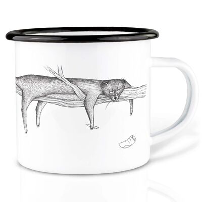 Enamel cup - lazybones - 500ml