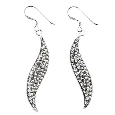 Earrings Baco 925 silver black diamond