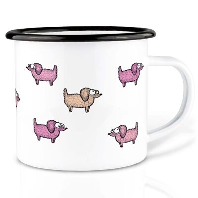 Vaso esmaltado - pack caniche - 500ml
