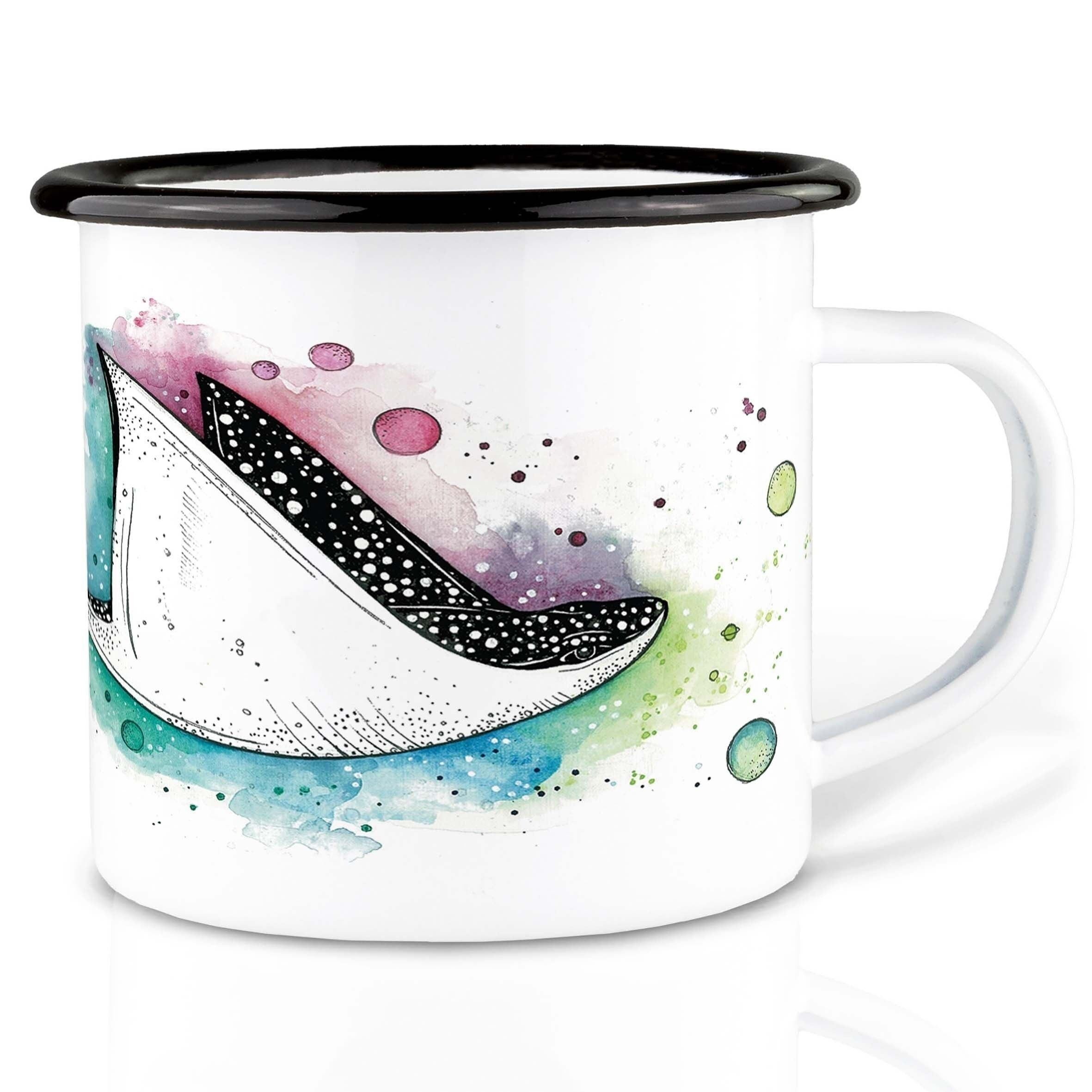 Emailletasse - Space Rochen - 300ml
