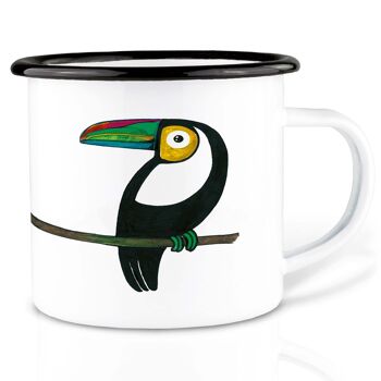 Mug émaillé - paire de toucan - 500ml 4