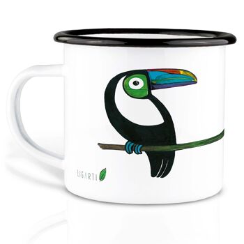 Mug émaillé - paire de toucan - 500ml 5