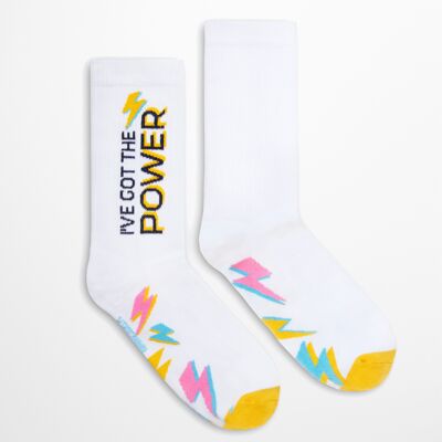 Ich habe die Power-Socken | Rocksocken | Retro-Socken | Sportsocken | Power-Vibe-Socken |