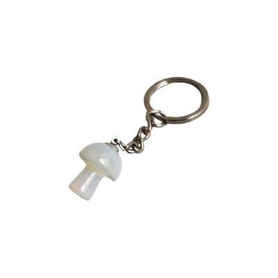 Crystal Mushroom Keychain, Opalite