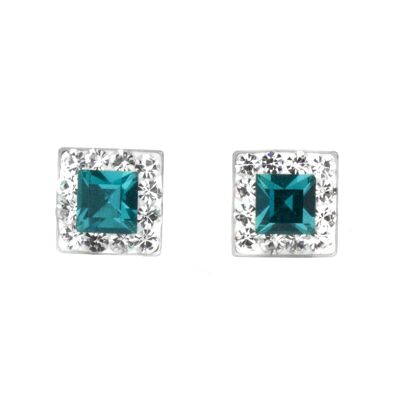 Borchie Valentina argento 925 cristallo-zircone blu