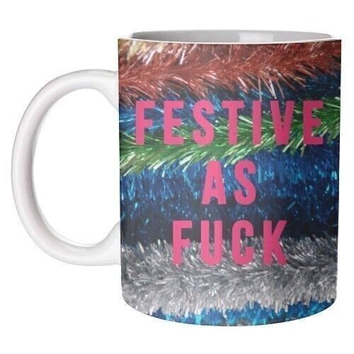 Mugs 'Festive As Fuck' by The 13 Prints