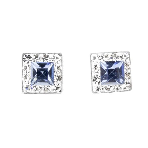 Ohrstecker Valentina 925 Silber crystal-light sapphire
