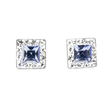 Clous d'oreilles Valentina en argent 925 saphir clair