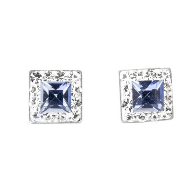 Studs Valentina 925 silver crystal-light sapphire