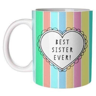 Tazas 'Best Sister Ever Heart On Candy St