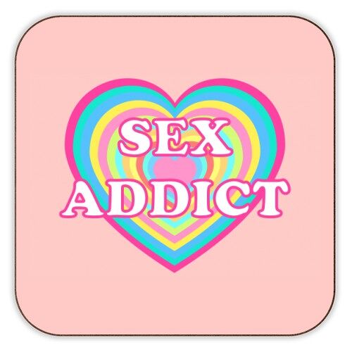 Coasters 'Sex Addict Heart Graphic'