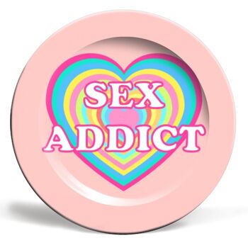 Assiettes 'Sex Addict Heart Graphic'