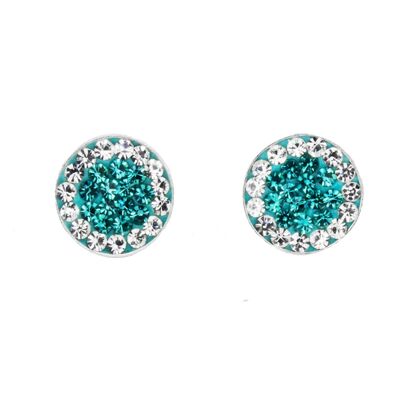 Stud earrings Natalie 925 silver crystal-blue zircon