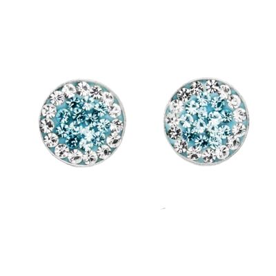 Earrings Natalie 925 silver crystal aquamarine