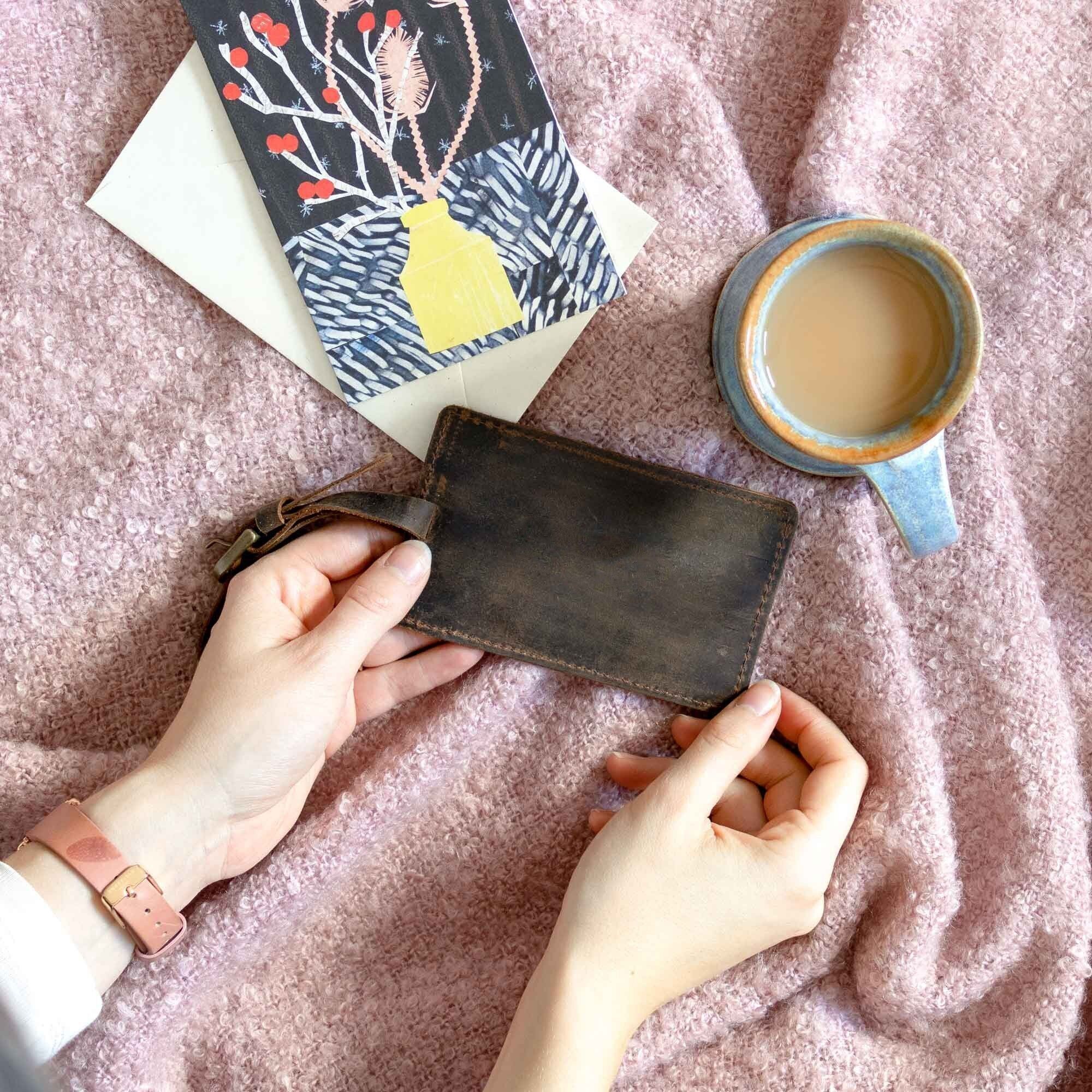 Etichetta per bagagli in pelle di bufalo