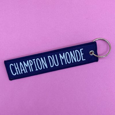 Porte-clés lanière tissé Champion du Monde