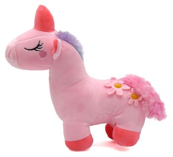 T017-002 Licorne en peluche - Couleurs mélangées - 25cm - 1pc 2