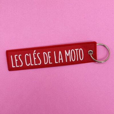 Llavero lanyard tejido llaves de moto - regalo de humor - licencia de moto - motociclista - Día del Padre