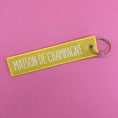 Schlüsselring aus gewebtem Maison de Champagne-Schlüsselband